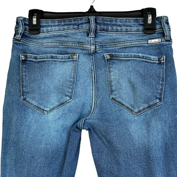 KanCan SZ 25 Skinny Jeans Distressed Rips Mid-Rise Stretch Zip-Fly Medium Wash - Picture 6 of 12